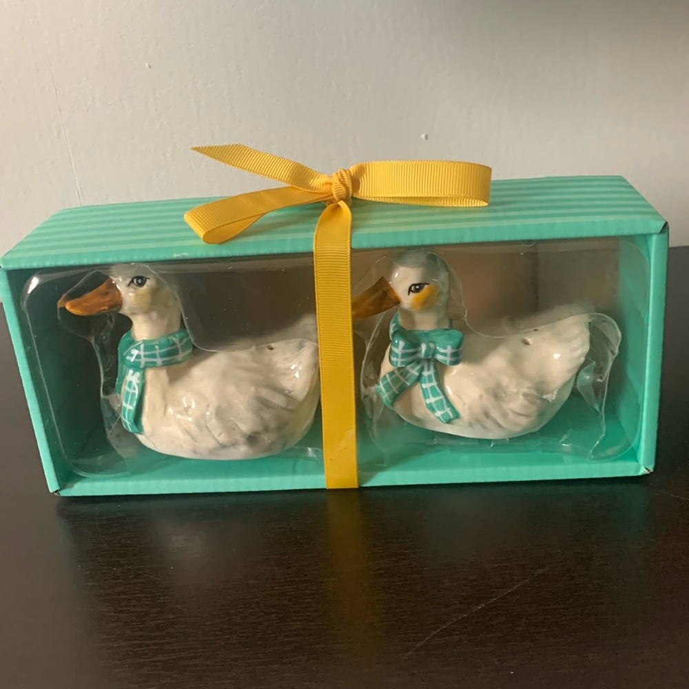 Blue Sky Hand Crafted Salt & Pepper Set.